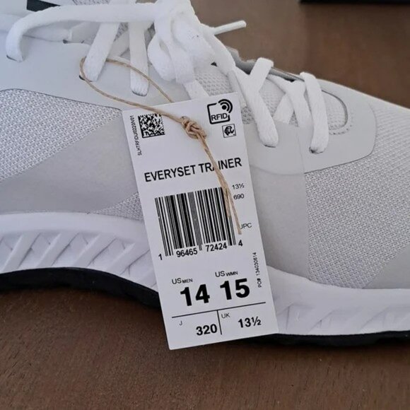 adidas Everyset Trainer Shoes - Color: White /Black /Grey - Size: 14 - Picture 10 of 10